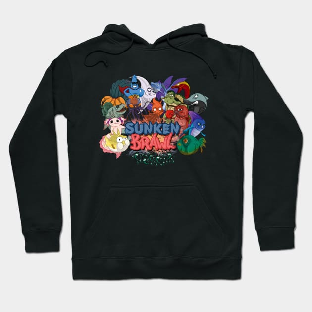 Sunken Brawl Logo Hoodie by Spikybot